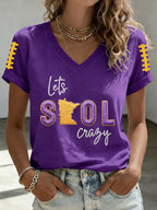 Women'S Football Print Short-Sleeve T-Shirt