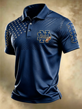 Men'S Retro Rugby Collar Polo T-Shirt
