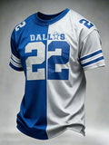 Men's Cowboy Football Printed Short Sleeve T-shirt