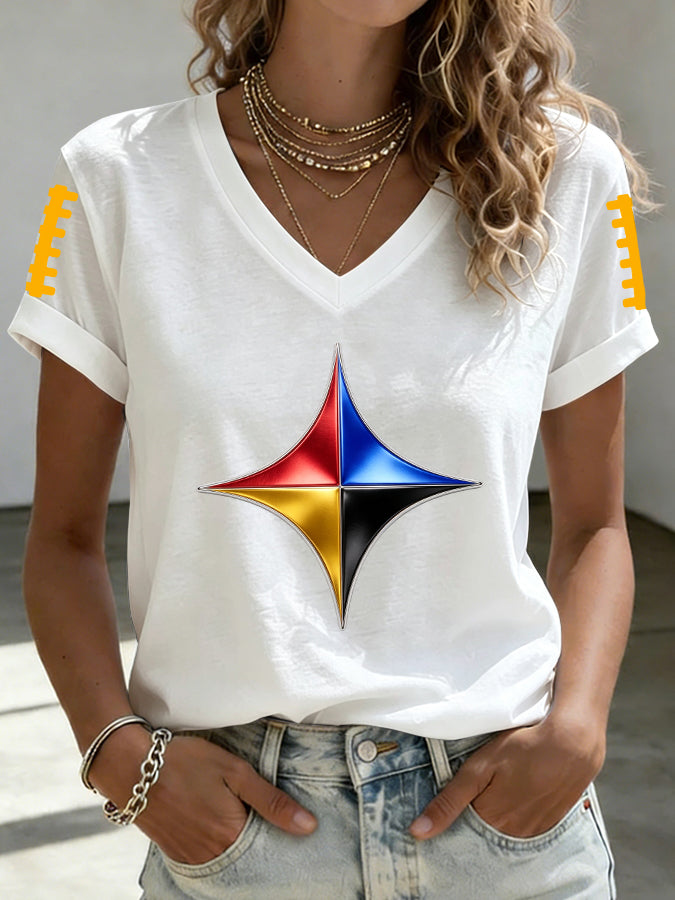 Women's Football Printed Casual Sweatshirt
