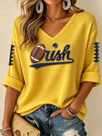 Women's University Football Fans Waffle Top
