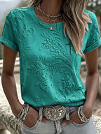 Women'S Retro Western Faith Casual T-Shirt