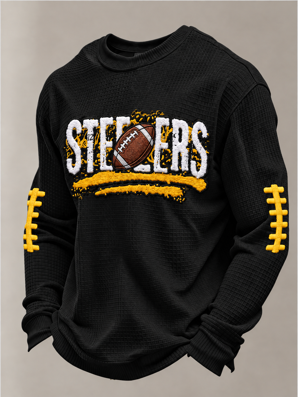 Men'S Football Printed Waffle T-Shirt