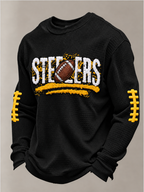 Men'S Football Printed Waffle T-Shirt