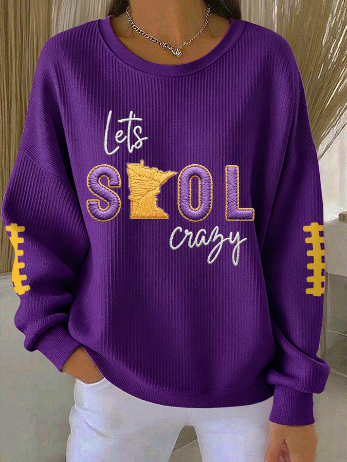 Women'S Football Print Casual Sweatshirt