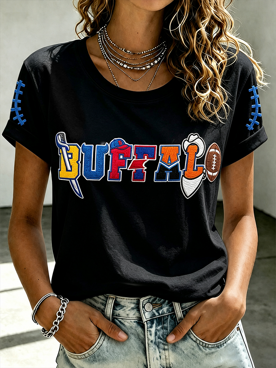 Women's Football Sports Casual T-Shirt