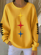 Women'S Football Print Casual Sweatshirt