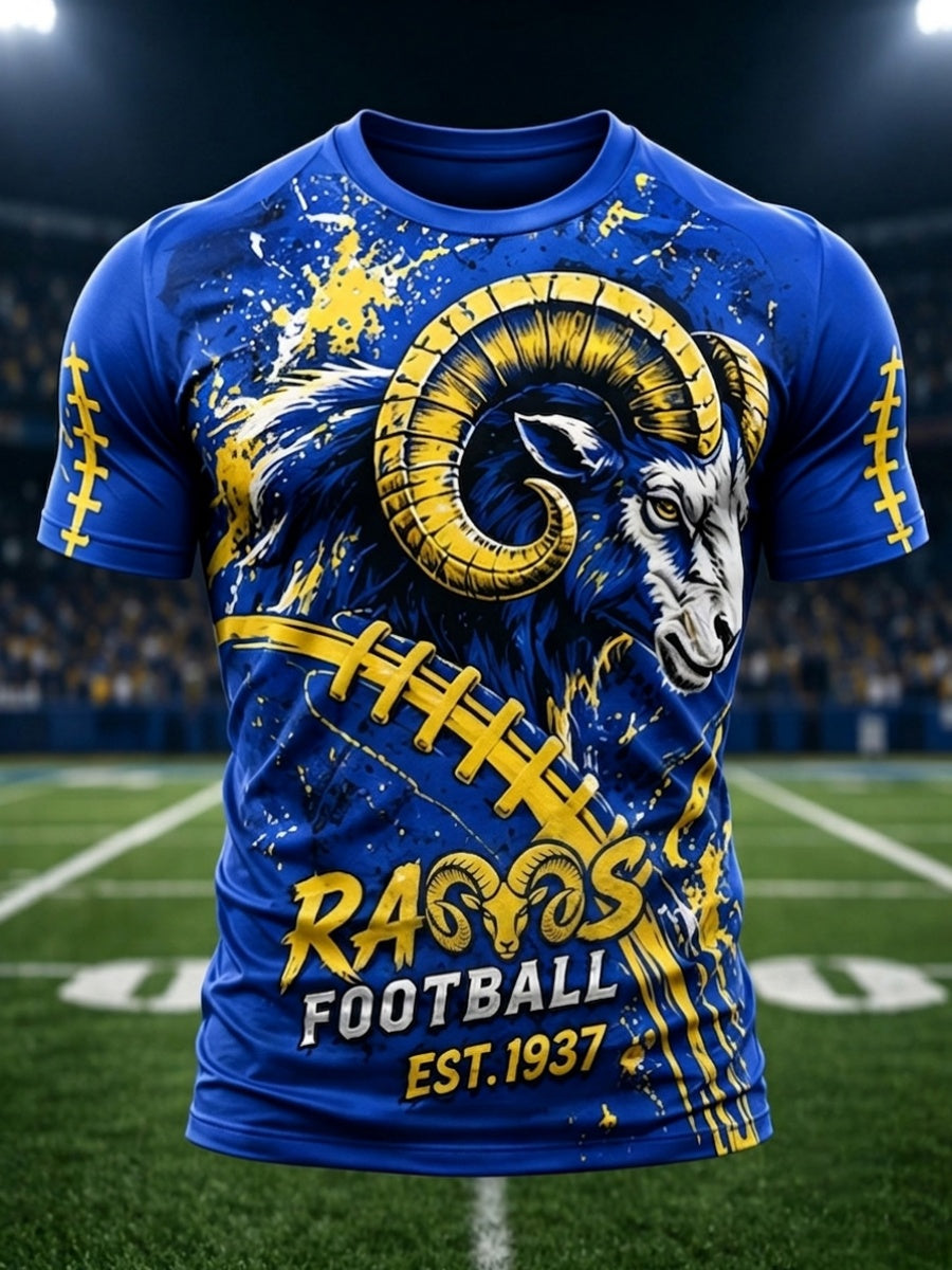 Men'S Football Game Print Casual T-Shirt