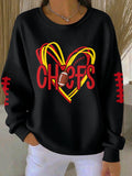 Women'S Football Printed Casual Sweatshirt