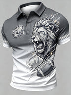 Men'S Football Fan Printed Polo Shirt