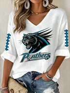Women's Go Football Waffle Top