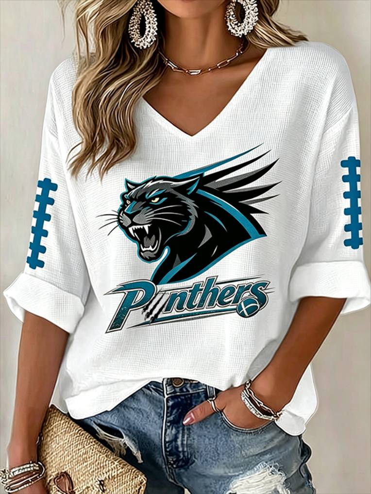 Women's Go Football Waffle Top