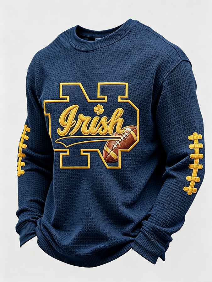 Men'S Rugby Printed Waffle T-Shirt