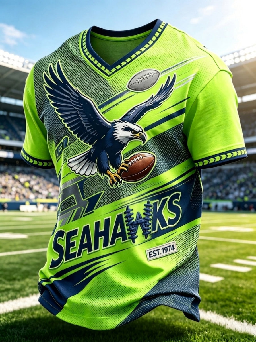 Men'S Football Game Print Casual T-Shirt