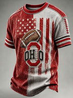 Men's Football Print Casual T-Shirt