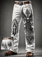 Men's Faith Printed Casual Jeans