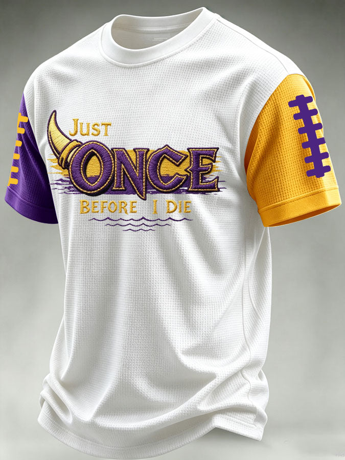 Men'S Football Print Waffle T-Shirt