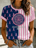 Women'S Breast Cancer Awareness Printed Casual T-Shirt