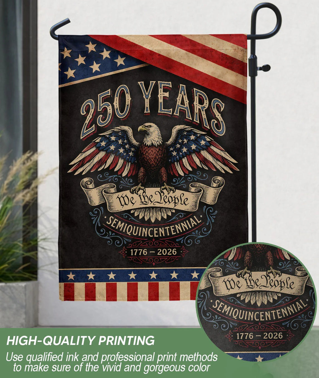 America 250Th Anniversary 1776–2026 House Flag – We The People Bald