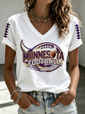 Women'S Football Print Short-Sleeve T-Shirt