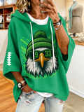 Women'S Vintage Football Print Hoodie