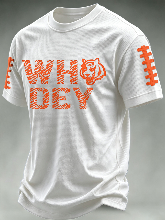 Men'S Football Print Waffle T-Shirt