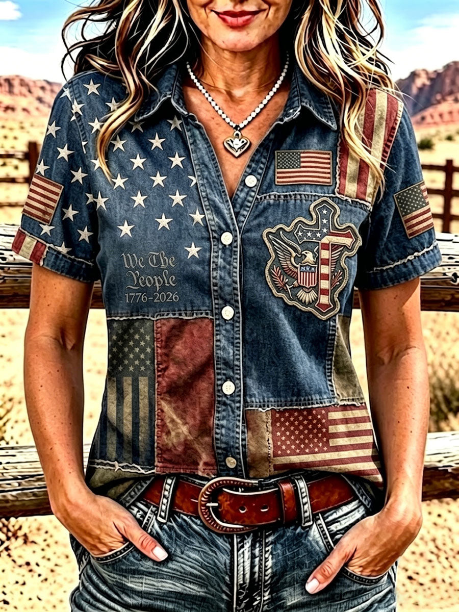 Ladies' 250th Anniversary Western Breeze Upward Short sleeved Shirt