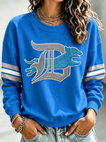 Women's Football Printed Casual Sweatshirt