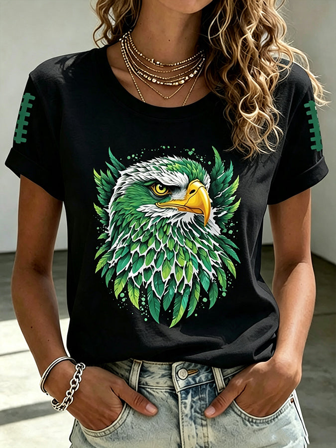 Women'S Retro Football Print T-Shirt