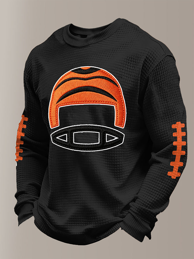 Men'S Football  Printed Waffle T-Shirt