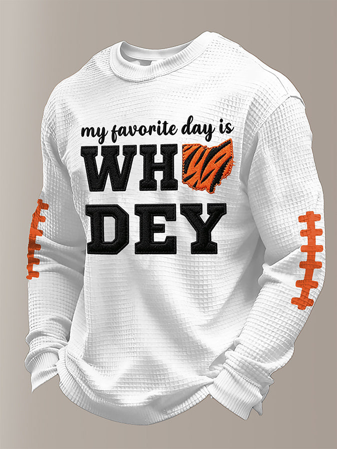 Men'S Football  Printed Waffle T-Shirt