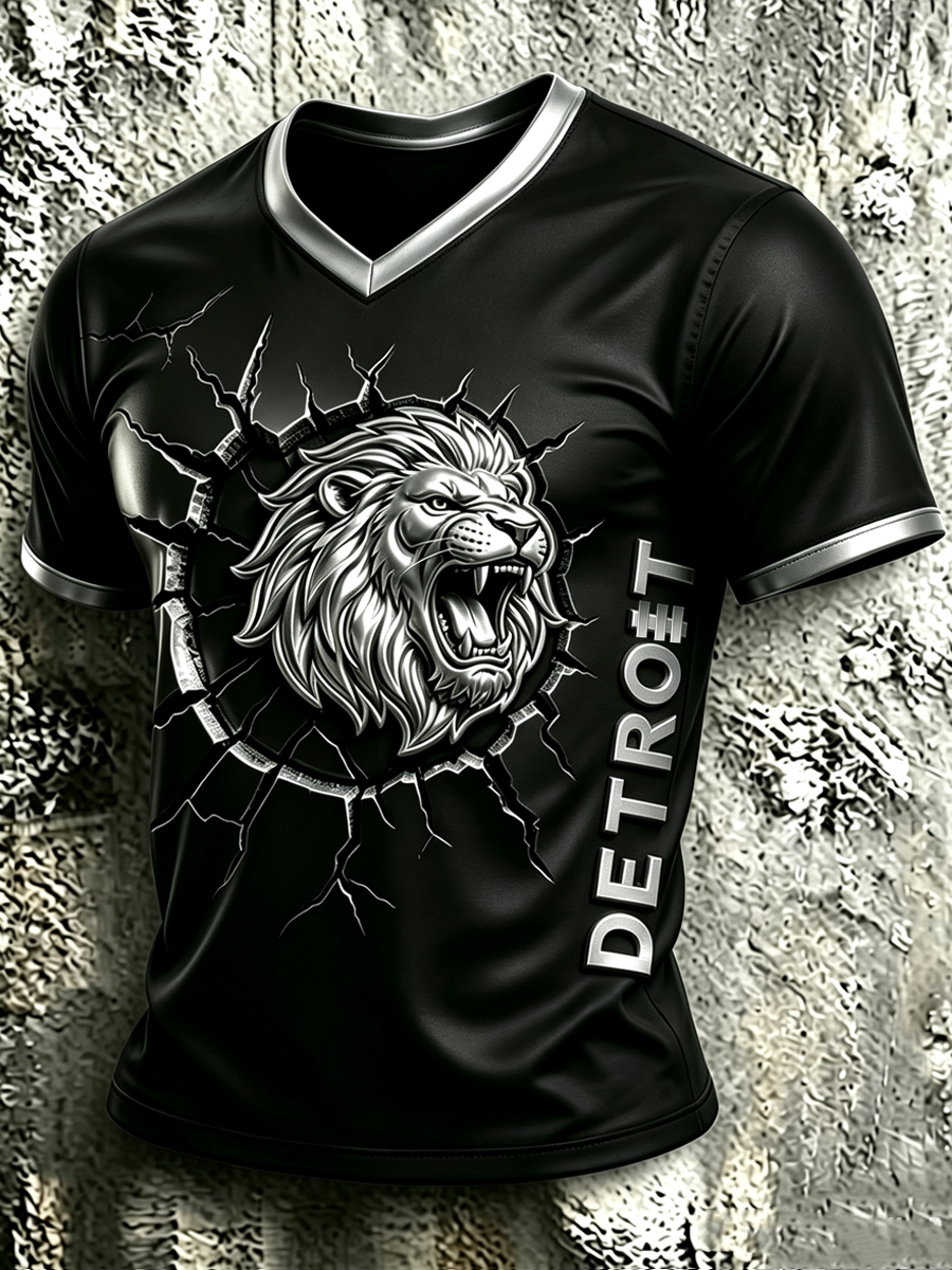 Men'S Football Game Print Casual T-Shirt